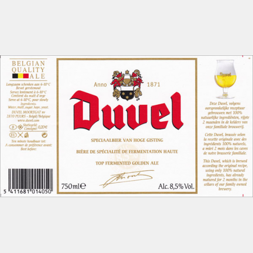 Duvel Bottle Conditioned